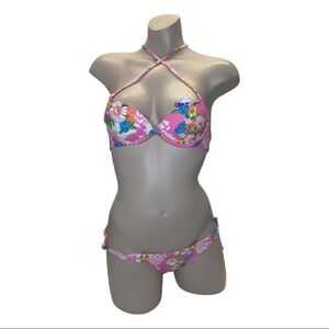 Recco brazilian floral print bikini set NWT